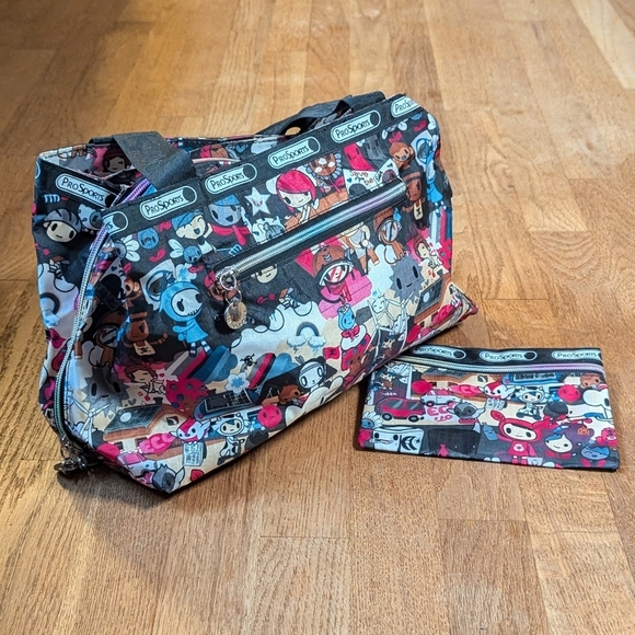 ProSports Handbags - 🎒 ProSports Graphic Mini Duffle Bag Set – Quirky, Colorful & Cute! 🌈
